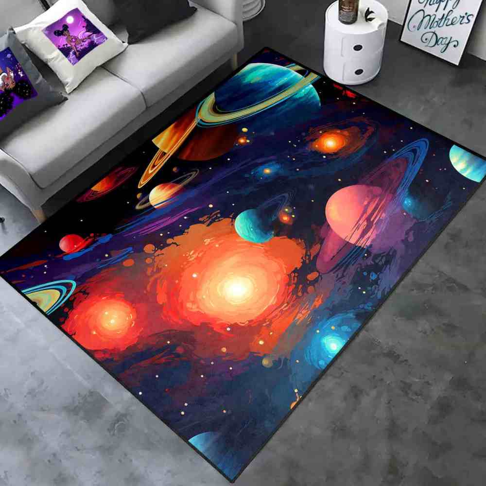 Solar Flare Galaxy Rug Upgrade Ultra Non-Slip Backing | CozyLil