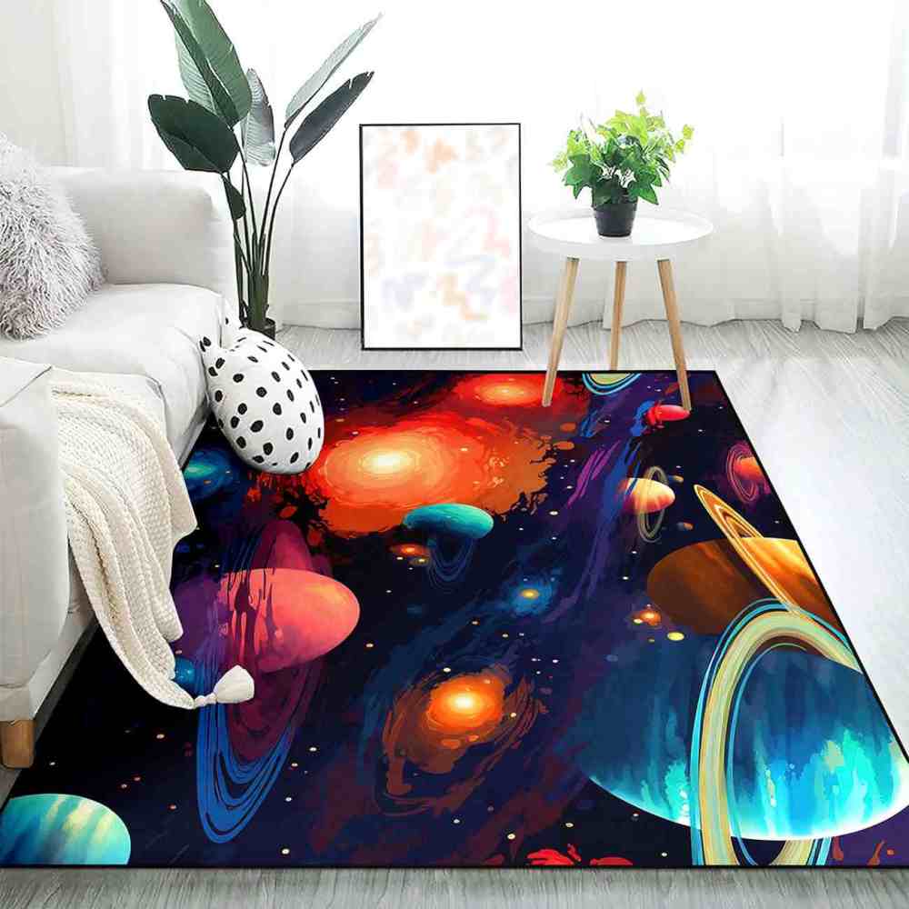 Solar Flare Galaxy Rug Upgrade Ultra Non-Slip Backing | CozyLil