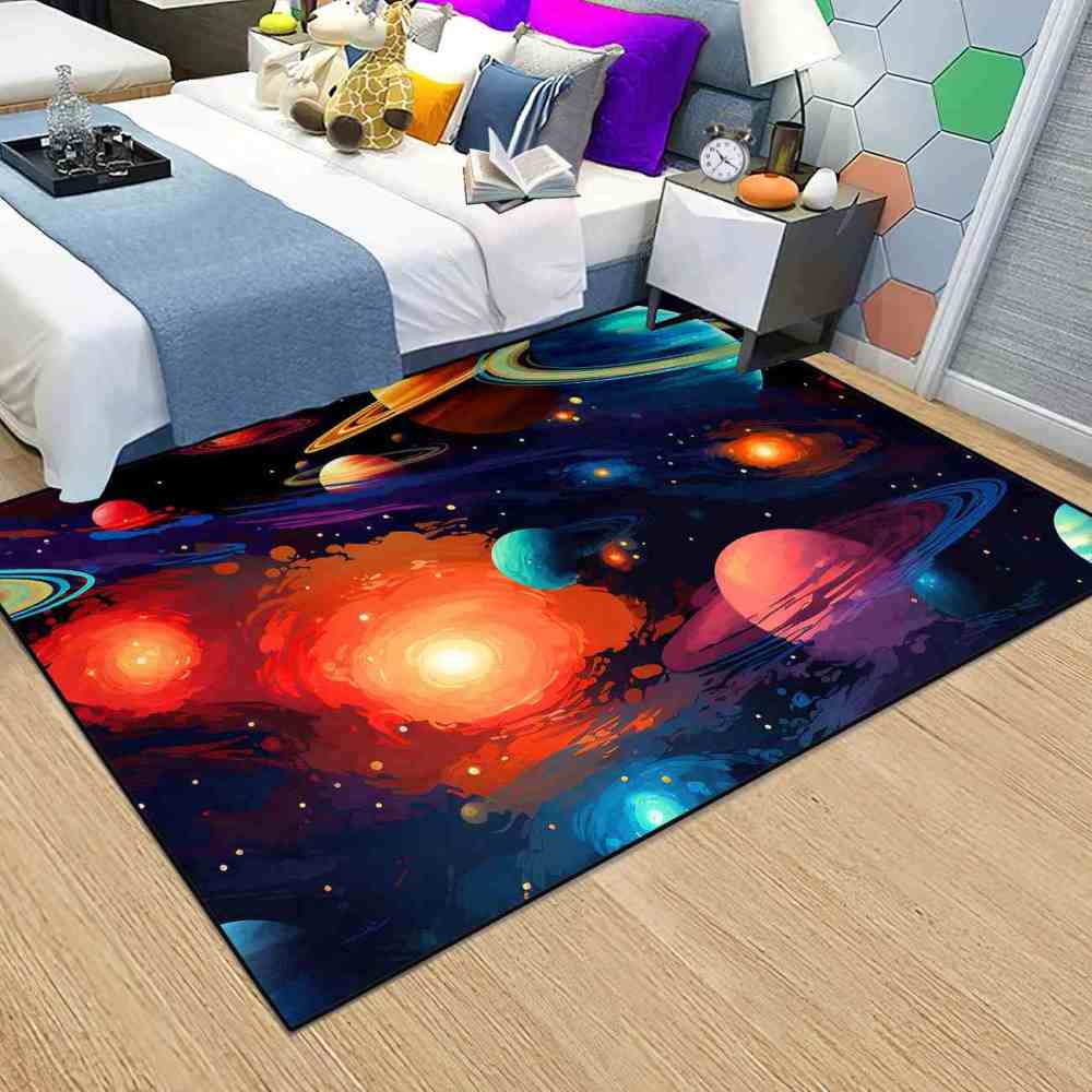 Solar Flare Galaxy Rug Upgrade Ultra Non-Slip Backing | CozyLil