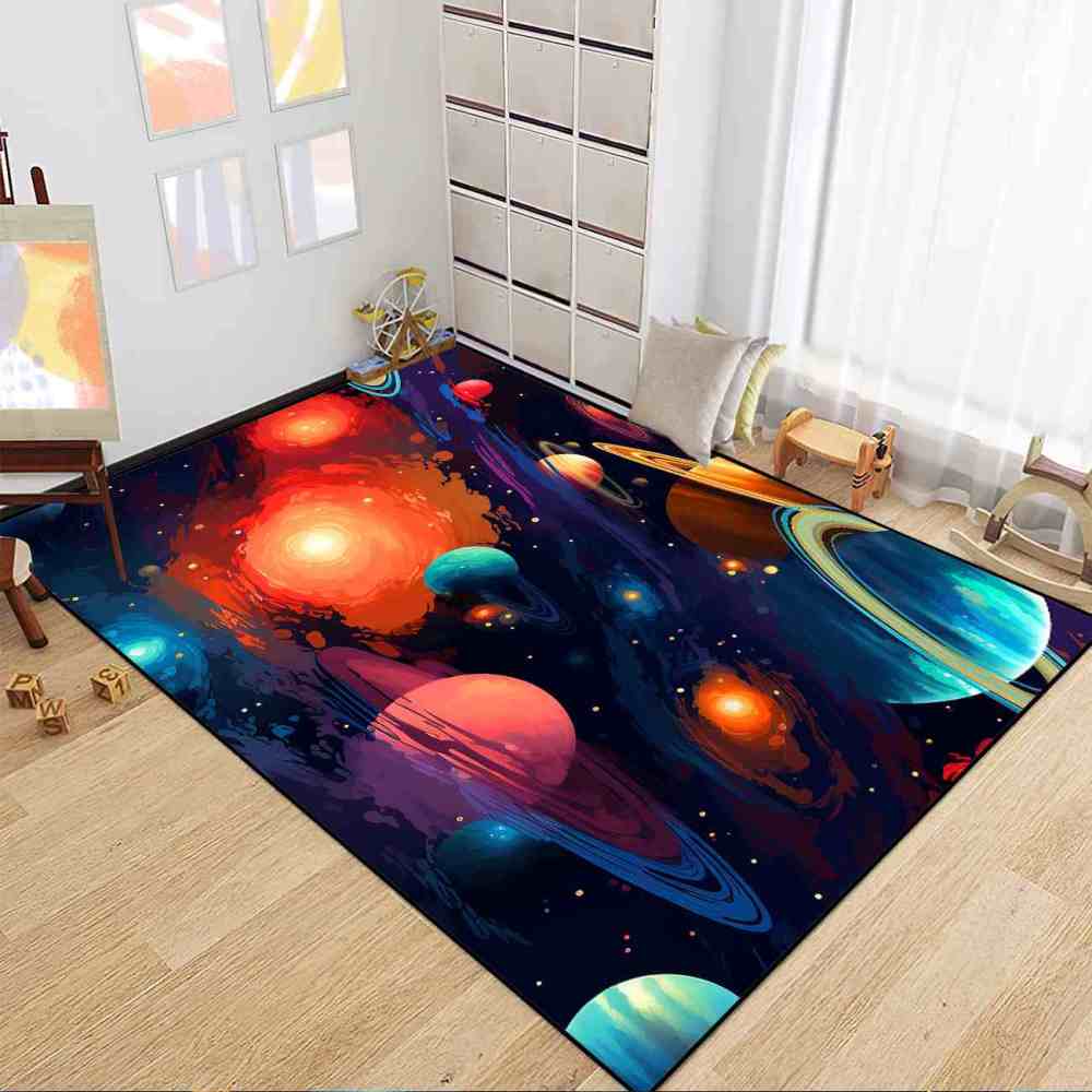 Solar Flare Galaxy Rug Upgrade Ultra Non-Slip Backing | CozyLil
