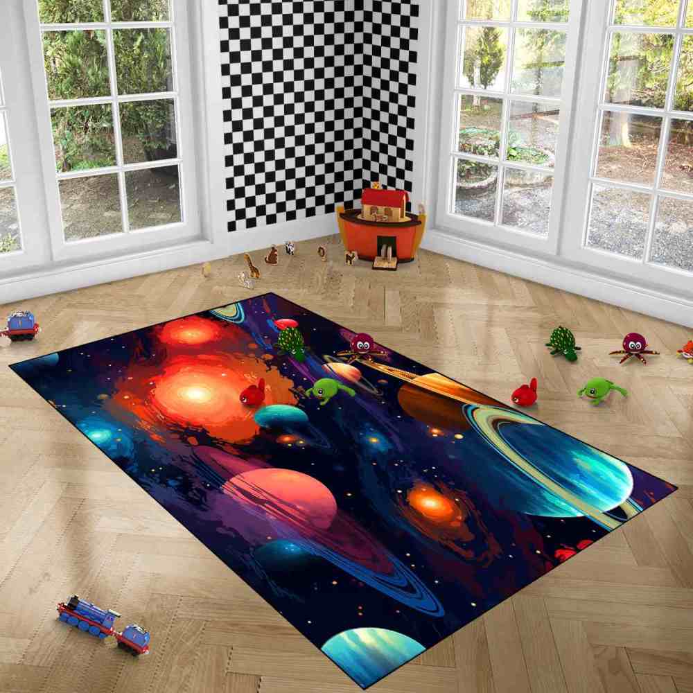 Solar Flare Galaxy Rug Upgrade Ultra Non-Slip Backing | CozyLil