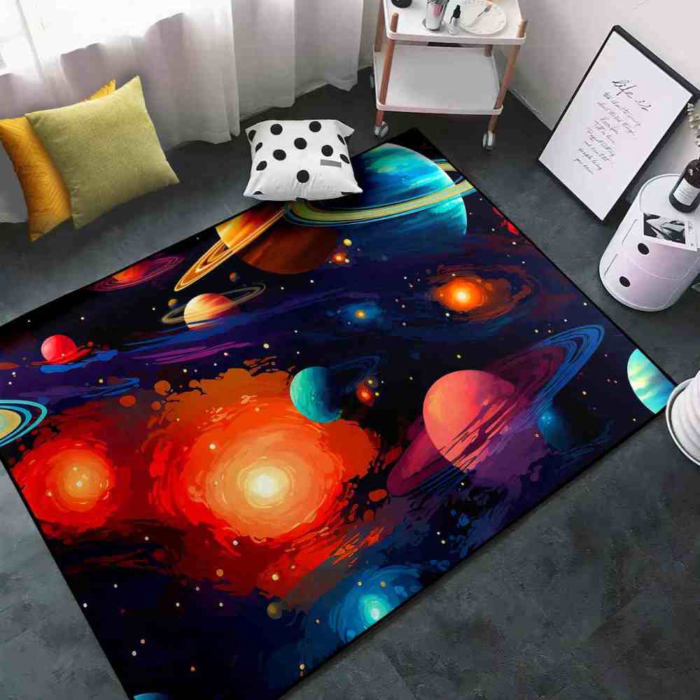 Solar Flare Galaxy Rug Upgrade Ultra Non-Slip Backing | CozyLil