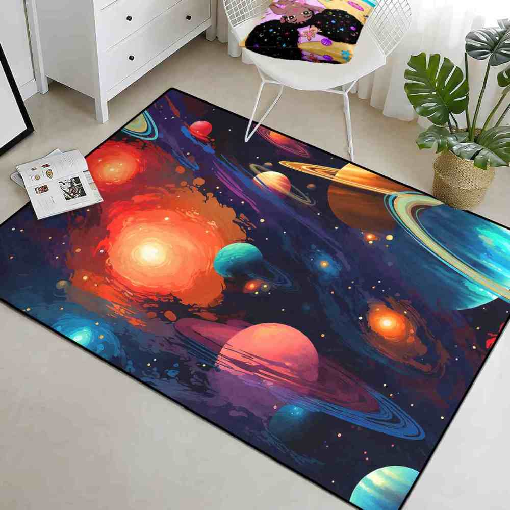 Solar Flare Galaxy Rug Upgrade Ultra Non-Slip Backing | CozyLil