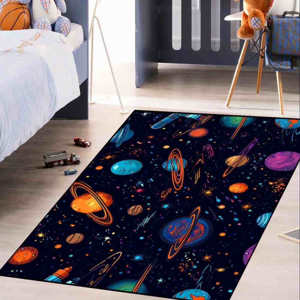 Galactic Voyage Comet Area Rug Upgrade Ultra Non-Slip | CozyLil