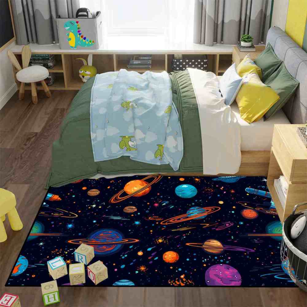 Galactic Voyage Comet Area Rug Upgrade Ultra Non-Slip | CozyLil