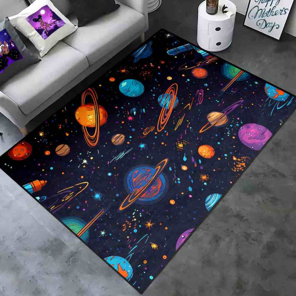 Galactic Voyage Comet Area Rug Upgrade Ultra Non-Slip | CozyLil