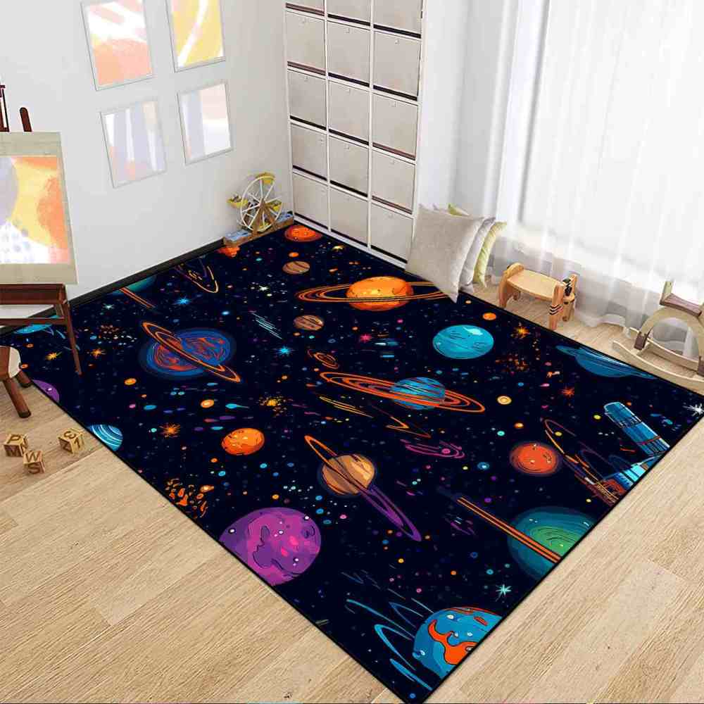 Galactic Voyage Comet Area Rug Upgrade Ultra Non-Slip | CozyLil