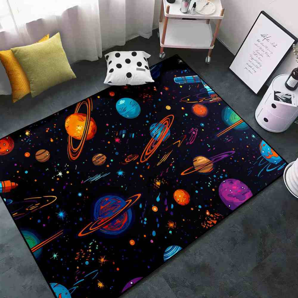Galactic Voyage Comet Area Rug Upgrade Ultra Non-Slip | CozyLil
