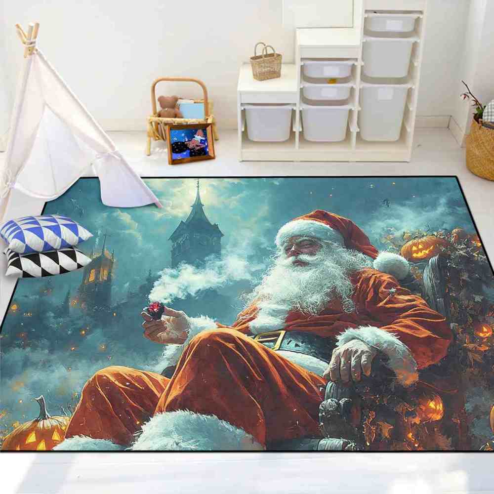 Dark Fantasy Castle Holiday Teen Boys Playroom Rug | CozyLil