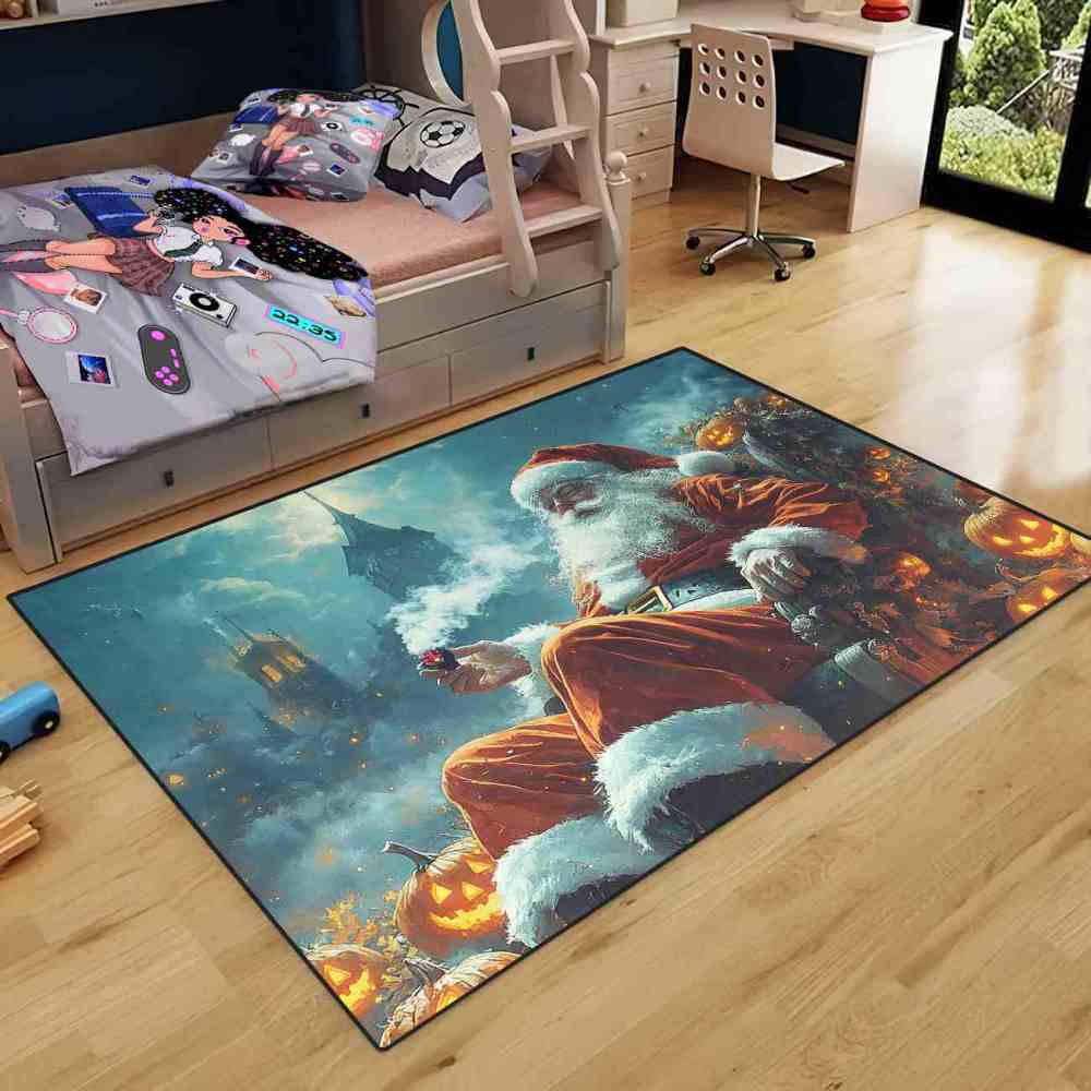 Dark Fantasy Castle Holiday Teen Boys Playroom Rug | CozyLil