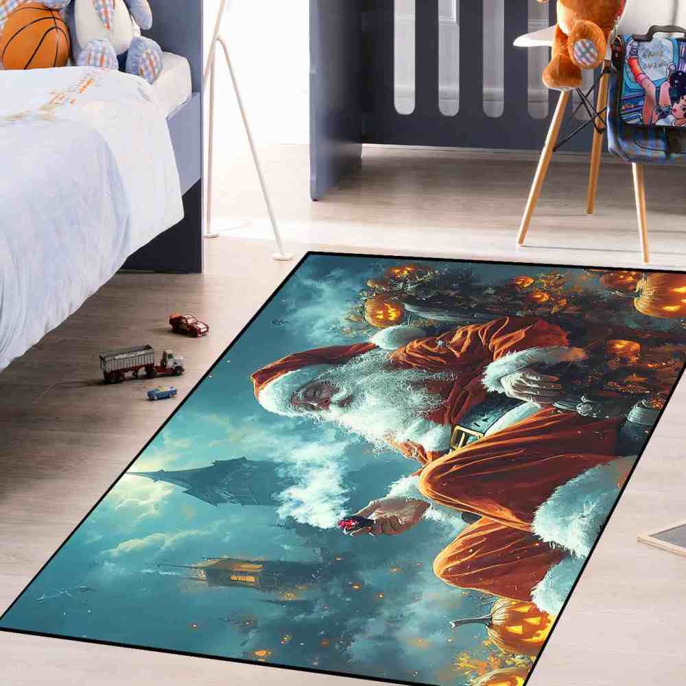 Dark Fantasy Castle Holiday Teen Boys Playroom Rug | CozyLil