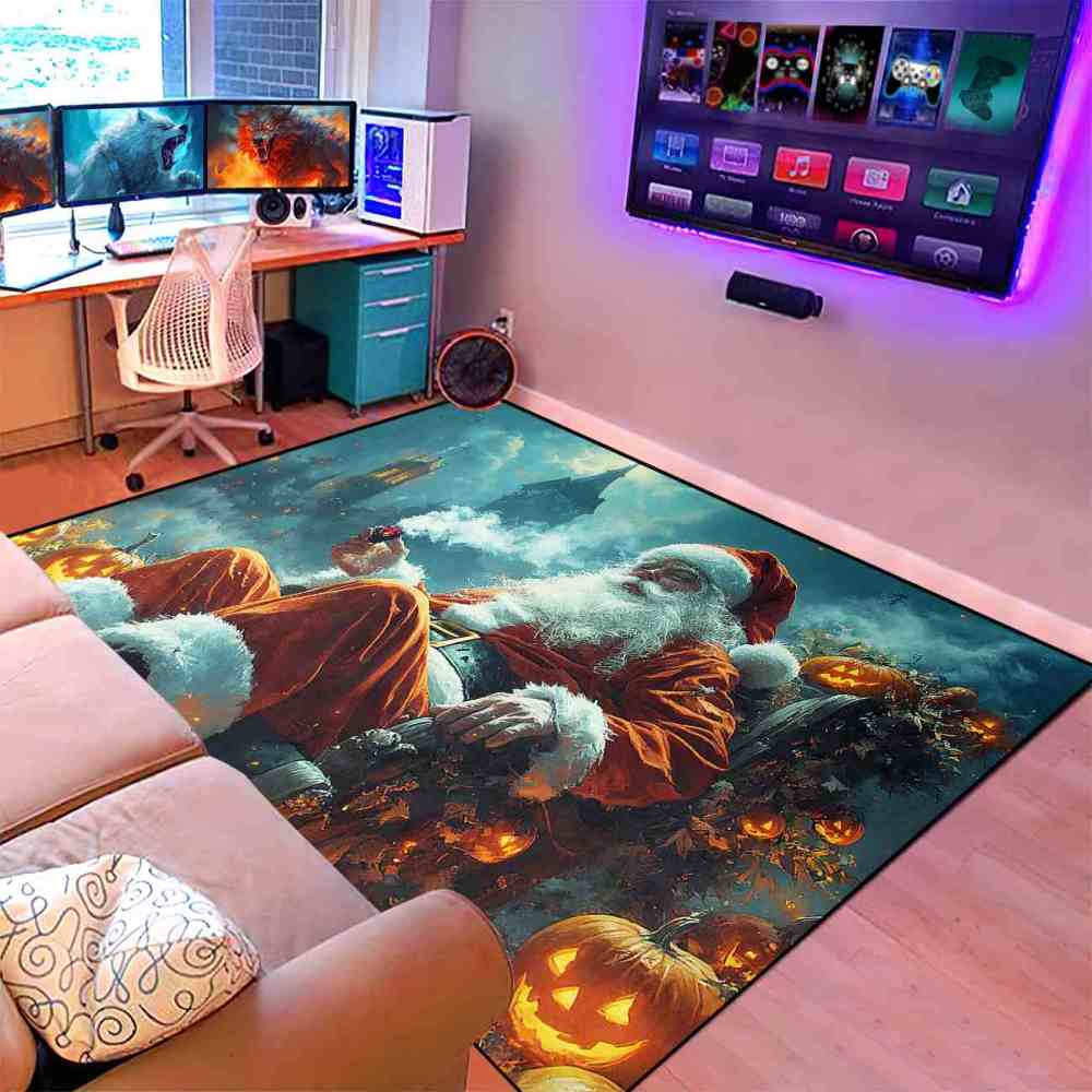 Dark Fantasy Castle Holiday Teen Boys Playroom Rug | CozyLil