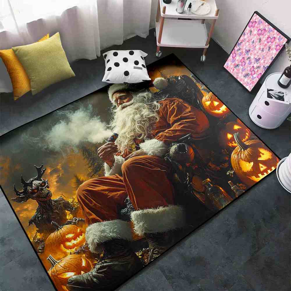Edgy Skull Stag Holiday Teen Boys Playroom Mat | CozyLil