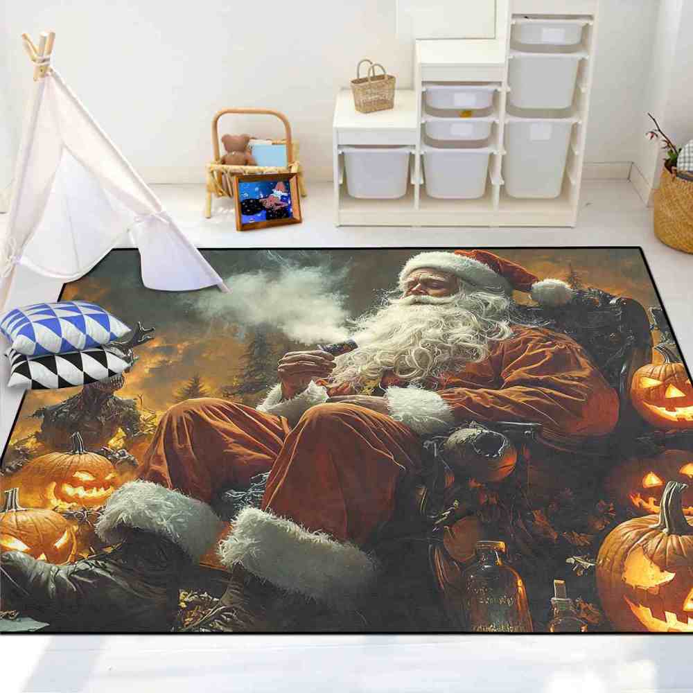 Edgy Skull Stag Holiday Teen Boys Playroom Mat | CozyLil