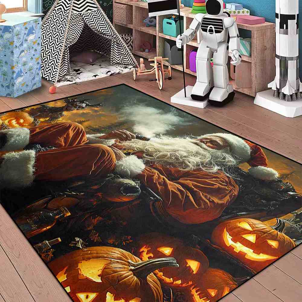 Edgy Skull Stag Holiday Teen Boys Playroom Mat | CozyLil