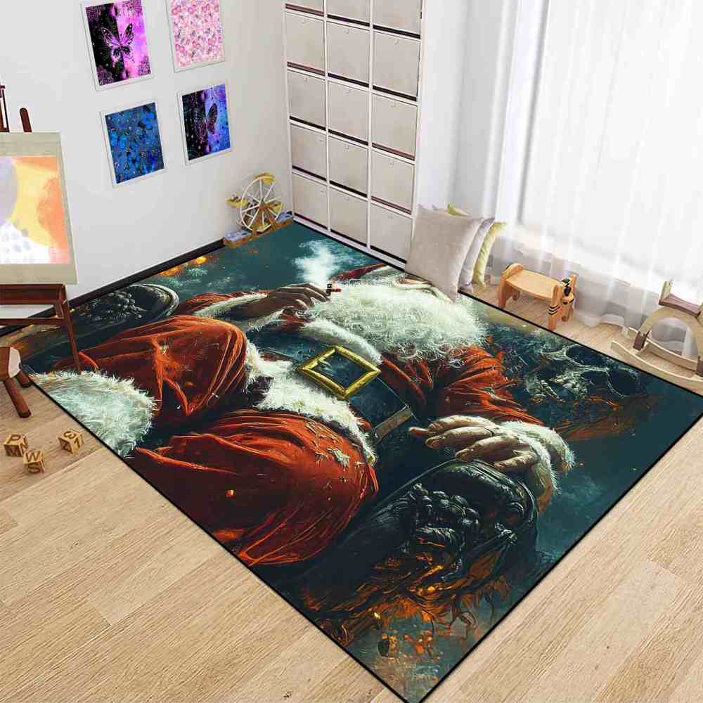 Dark Gothic Giant Skull Holiday Teen Gamer Rug | CozyLil