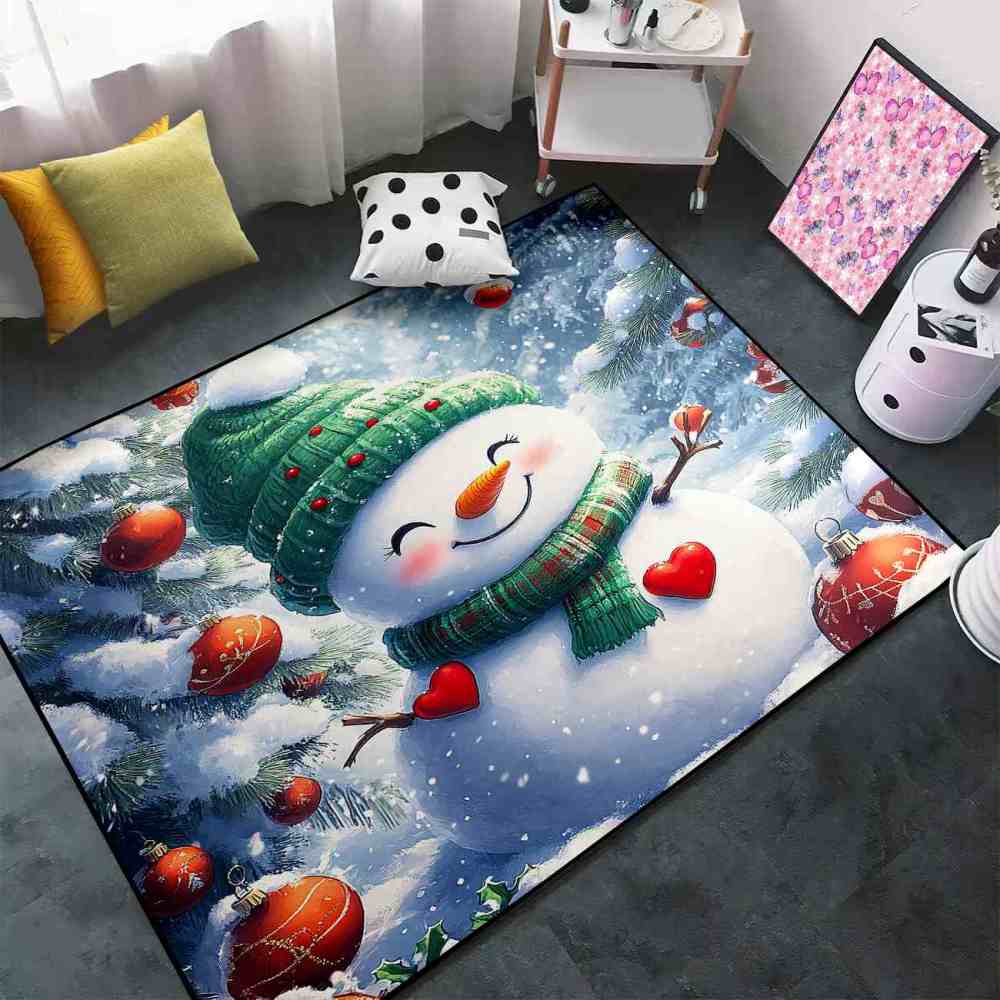 Festive Snowman Nursery Playroom Rug | CozyLil