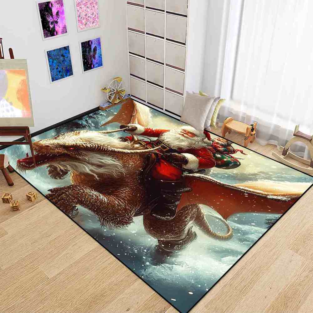Golden Dragon Santa Adventure Playroom Mat | CozyLil