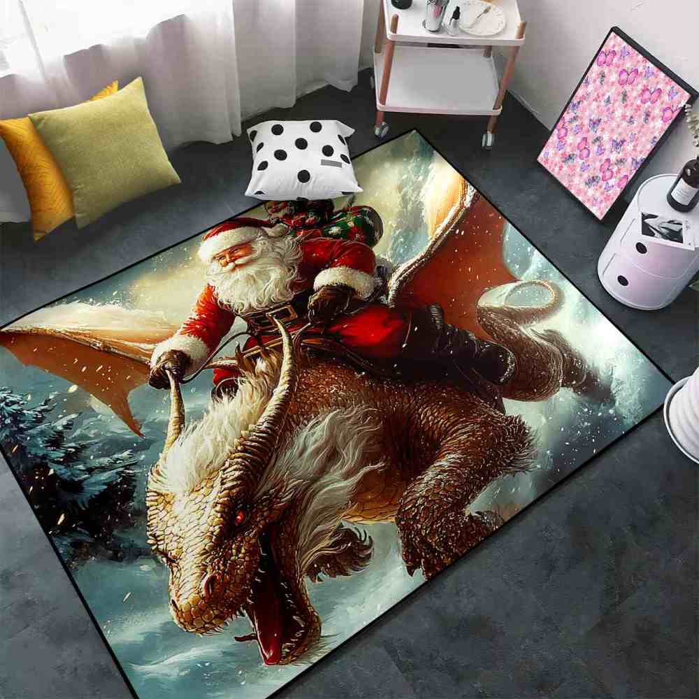 Golden Dragon Santa Adventure Playroom Mat | CozyLil