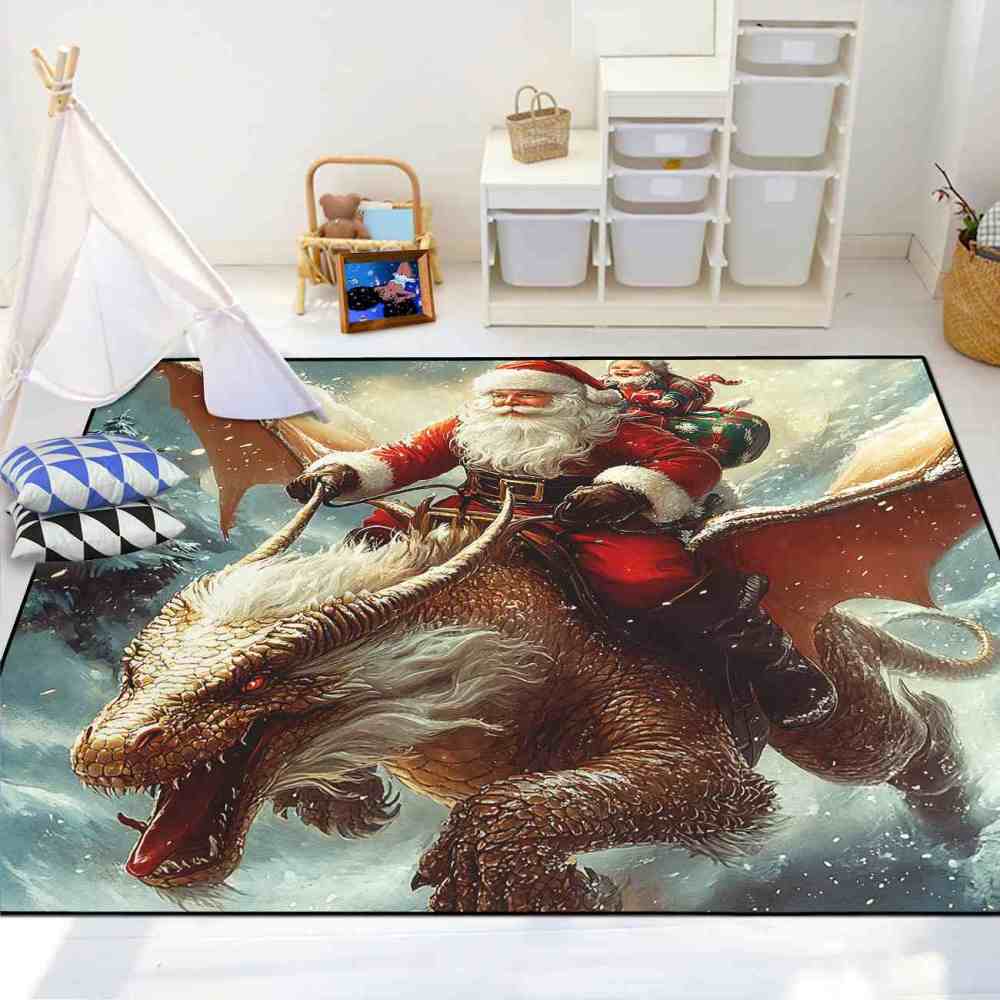 Golden Dragon Santa Adventure Playroom Mat | CozyLil