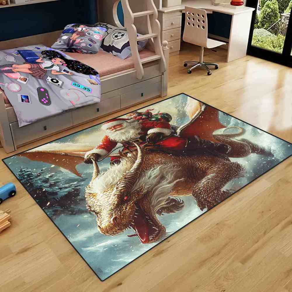 Golden Dragon Santa Adventure Playroom Mat | CozyLil