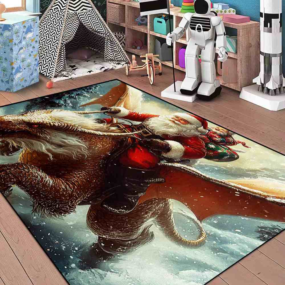 Golden Dragon Santa Adventure Playroom Mat | CozyLil
