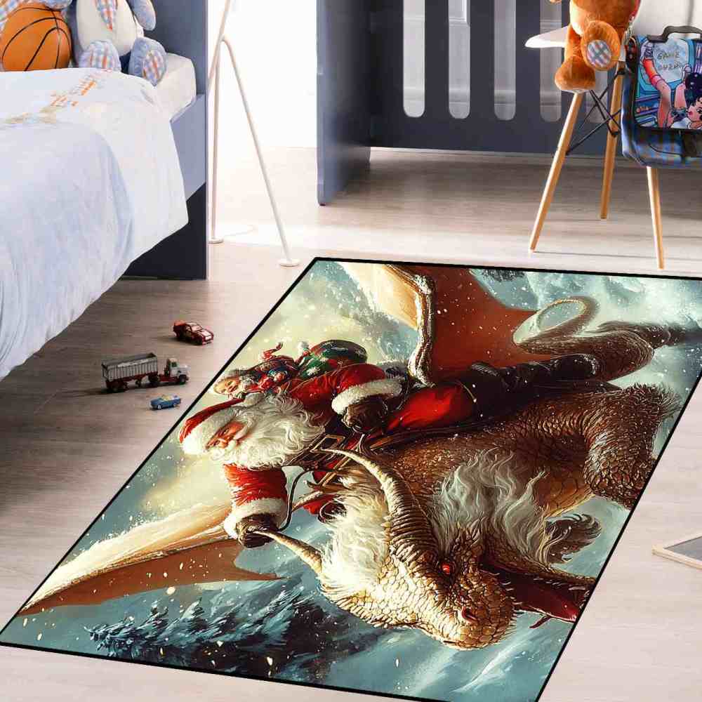 Golden Dragon Santa Adventure Playroom Mat | CozyLil