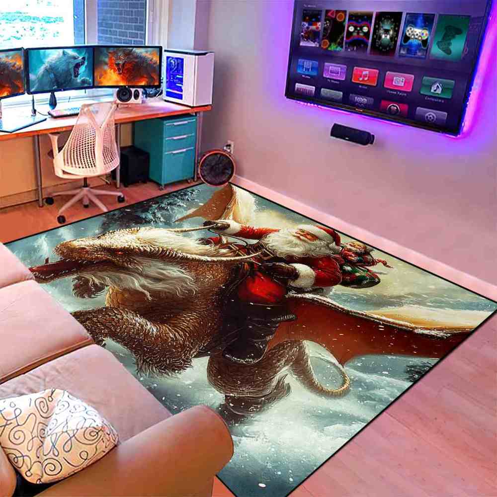 Golden Dragon Santa Adventure Playroom Mat | CozyLil