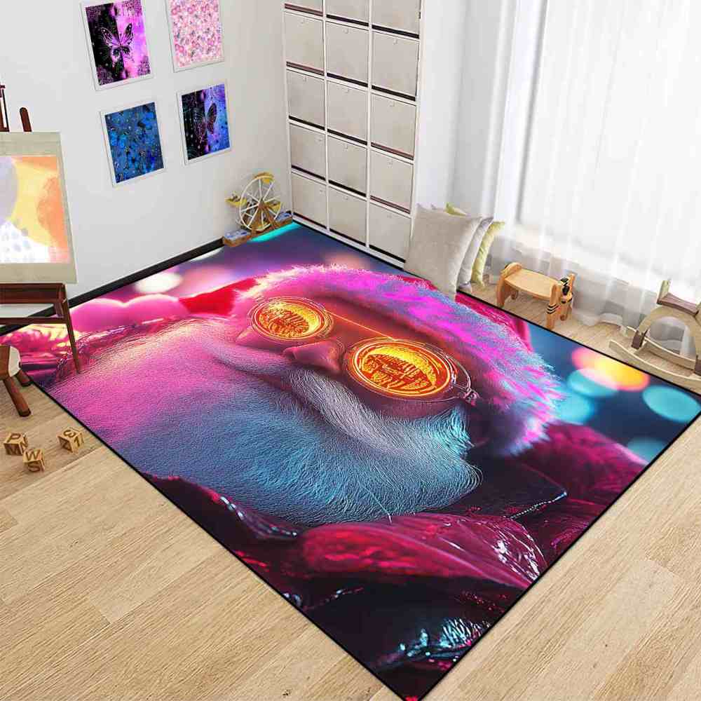 Retro Cyberpunk Santa Teen Gamer Rug | CozyLil