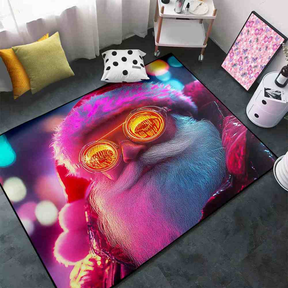 Retro Cyberpunk Santa Teen Gamer Rug | CozyLil