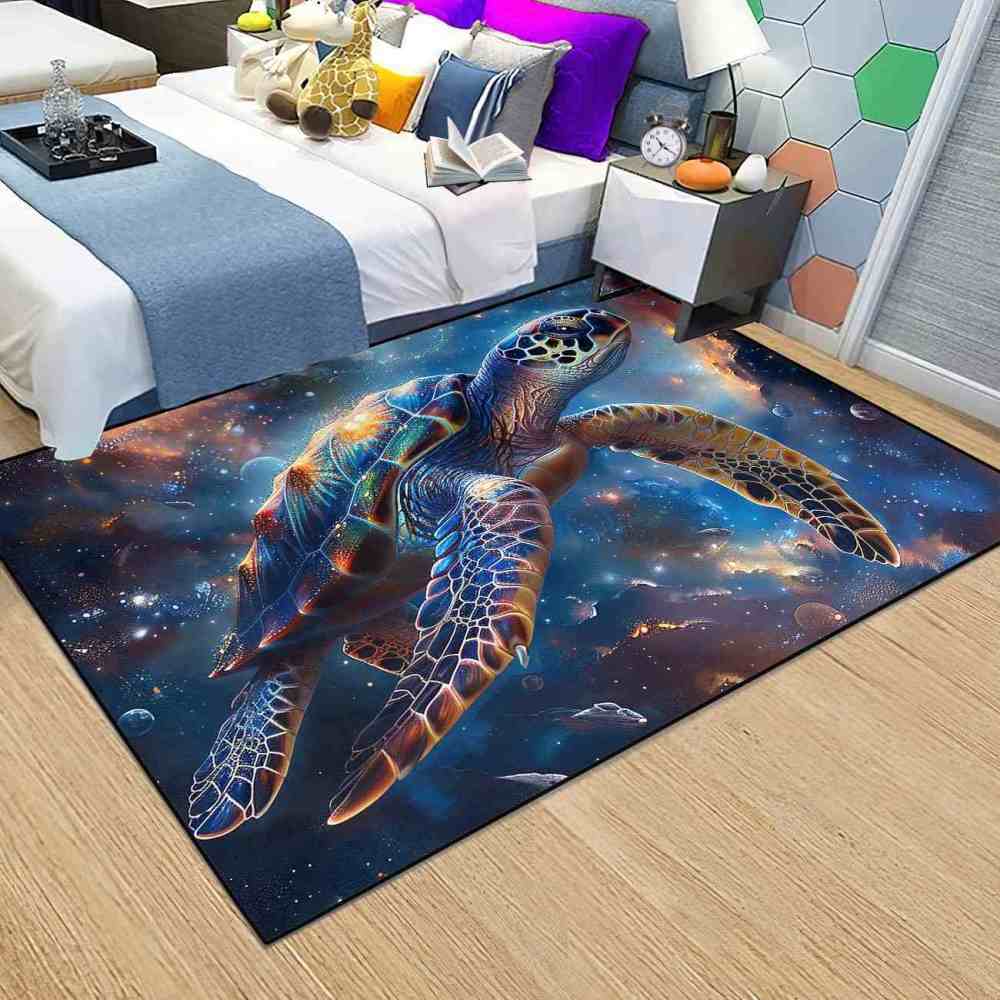 Universe Astro Sea Turtle Rug Upgrade Ultra Non-Slip Backing Gamer | CozyLil