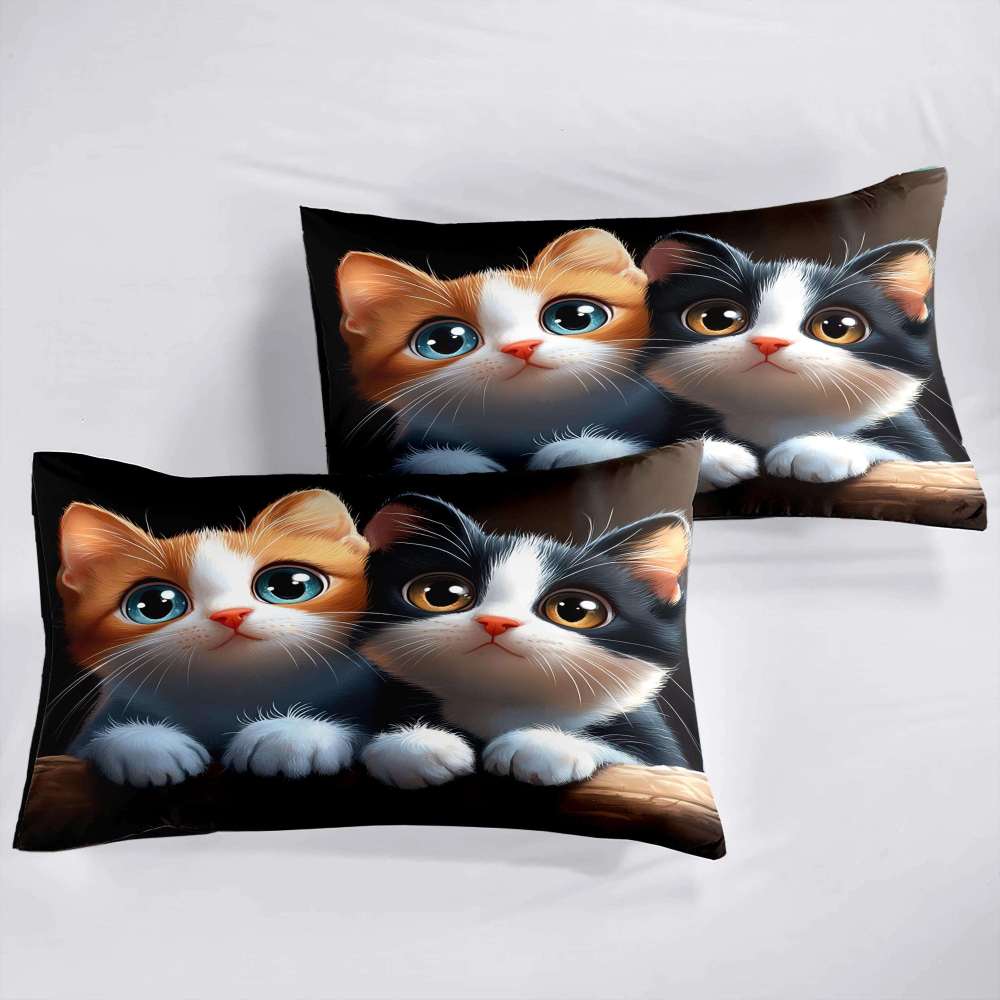 Curious Peeking Kittens Comforter Set Kids Room | CozyLil