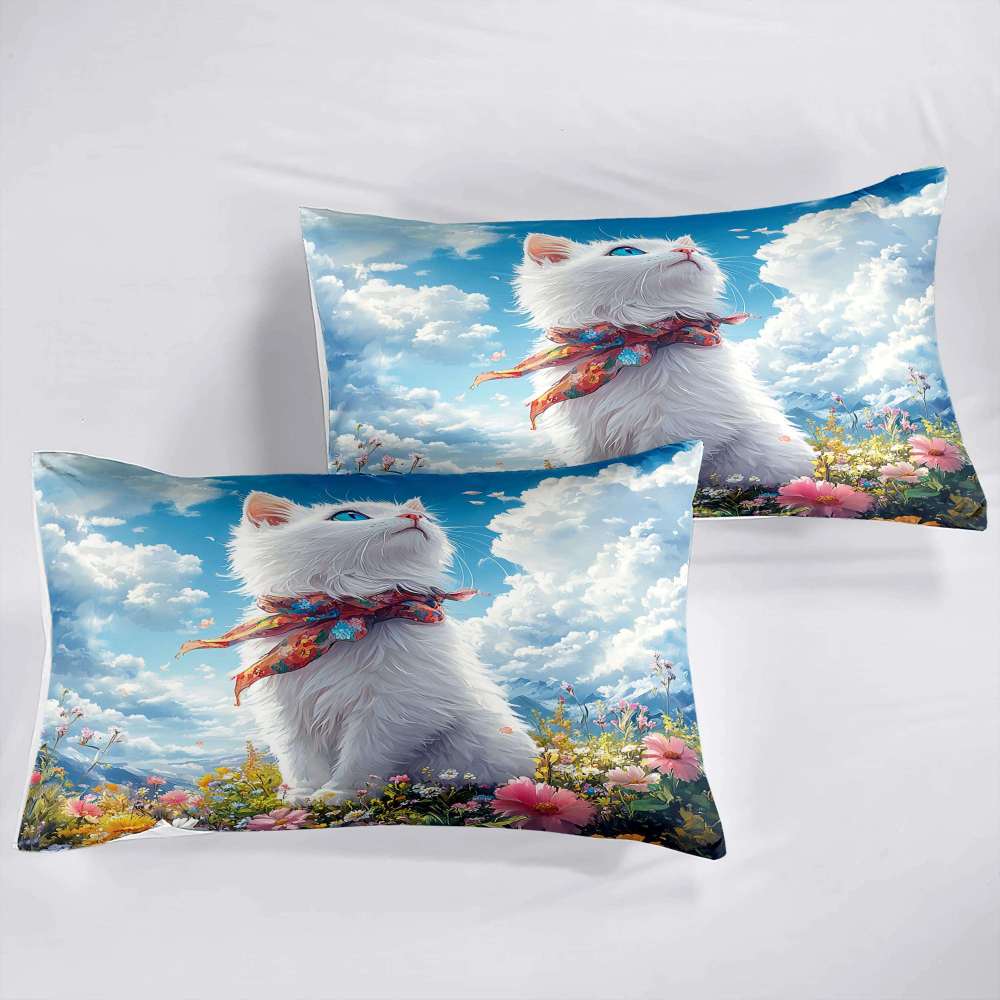 Majestic Scarf Kitten Sky Comforter Set Girls Bedding | CozyLil