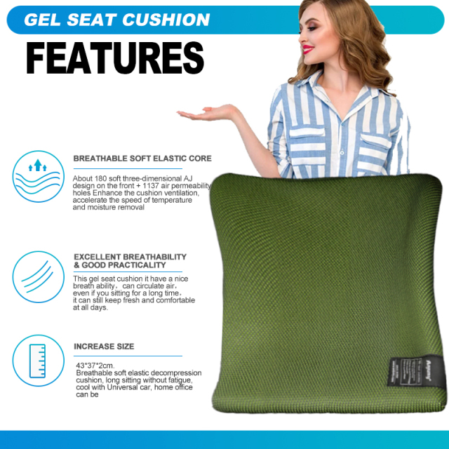 AJ Gel seat cushion Office & Car Gel Seat Cushion Double Thick Quilted Orthopedic Cooling All-Season Coccyx Support Outdoor Use,Anjuny - One Stop Cooling& Heating solution Manufactor,AJ Gel seat cushion Office & Car Gel Seat Cushion Double Thick Quilted Orthopedic Cooling All-Season Coccyx Support Outdoor Use