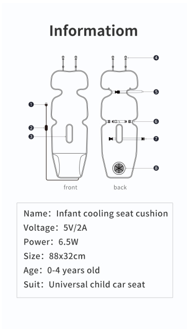 Kids Cooling Car Seat Cushion | Breathable & Ventilated Seat Pad for Children,Anjuny - One Stop Cooling& Heating solution Manufactor,Kids Cooling Car Seat Cushion | Breathable & Ventilated Seat Pad for Children