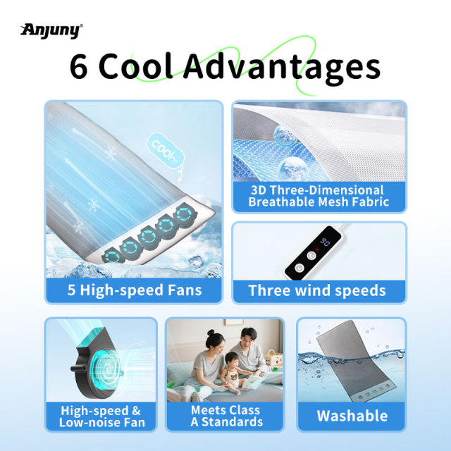 Anjuny High Quality Electric Portable Washable Breathable Waterproof 3D Mesh Cooling Mattress for Baby Bed with Better Sleep,Anjuny - One Stop Cooling& Heating solution Manufactor,Baby Cooling Mattress