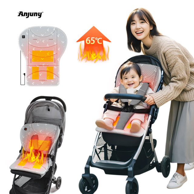 Anjuny Factory OEM Baby Stroller Cushion Soft Winter Seat With 5V USB Warm Mat to Keep Baby Sitting Warm,Anjuny - One Stop Cooling& Heating solution Manufactor,Baby Stroller Cushion Soft Winter Seat With 5V USB Warm Mat to Keep Baby Sitting Warm