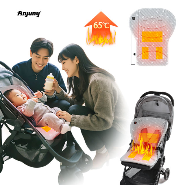Anjuny Factory OEM Baby Stroller Cushion Soft Winter Seat With 5V USB Warm Mat to Keep Baby Sitting Warm,Anjuny - One Stop Cooling& Heating solution Manufactor,Baby Stroller Cushion Soft Winter Seat With 5V USB Warm Mat to Keep Baby Sitting Warm