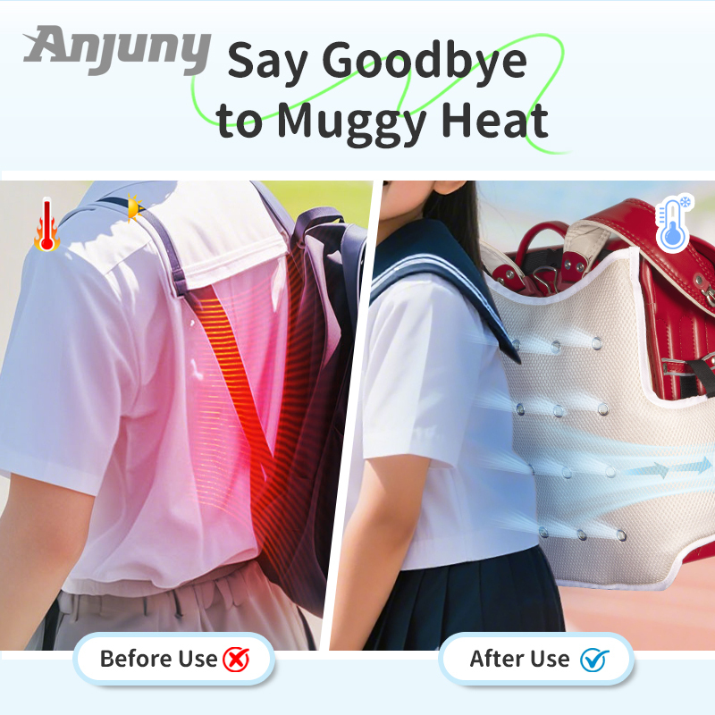 Anjuny Ventilated Cooling Pad for School Backpack with Heatstroke Prevention Breathable Gel & Mesh Material 5V USB,Anjuny - One Stop Cooling& Heating solution Manufactor,Anjuny Ventilated Cooling Pad for School Backpack with Heatstroke Prevention Breathable Gel & Mesh Material 5V USB