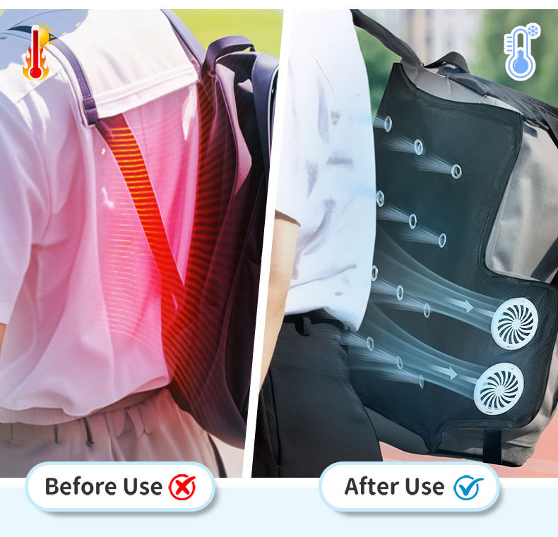 Anjuny Lightweight Cooling Elementary School Backpack Cooler School Ventilation Pad for Kids,Anjuny - One Stop Cooling& Heating solution Manufactor,Anjuny Lightweight Cooling Elementary School Backpack Cooler School Ventilation Pad for Kids