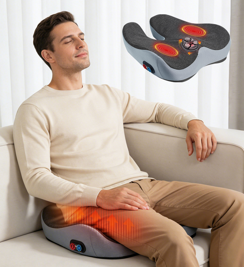 Heated Massage Seat Cushion, 3D Roller Ergonomic Memory Foam Chair Pad,Anjuny - One Stop Cooling& Heating solution Manufactor,Heated Massage Seat Cushion, 3D Roller Ergonomic Memory Foam Chair Pad