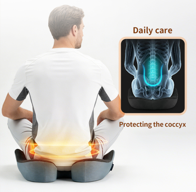 Heated Massage Seat Cushion, 3D Roller Ergonomic Memory Foam Chair Pad,Anjuny - One Stop Cooling& Heating solution Manufactor,Heated Massage Seat Cushion, 3D Roller Ergonomic Memory Foam Chair Pad