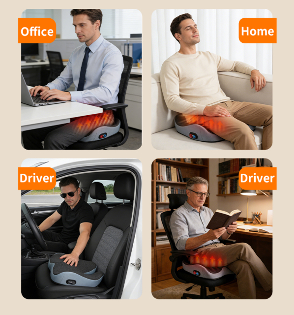 Heated Massage Seat Cushion, 3D Roller Ergonomic Memory Foam Chair Pad,Anjuny - One Stop Cooling& Heating solution Manufactor,Heated Massage Seat Cushion, 3D Roller Ergonomic Memory Foam Chair Pad