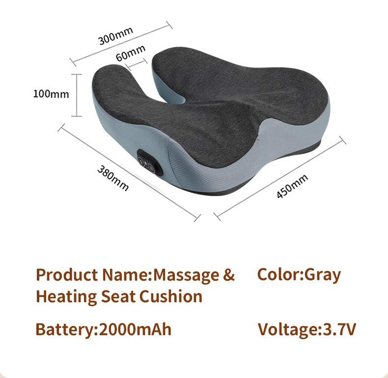 Heated Massage Seat Cushion, 3D Roller Ergonomic Memory Foam Chair Pad,Anjuny - One Stop Cooling& Heating solution Manufactor,Heated Massage Seat Cushion, 3D Roller Ergonomic Memory Foam Chair Pad