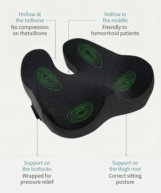 Heated Massage Seat Cushion with 3D Roller, Ergonomic Memory Foam Chair Pad for Home Office,Anjuny - One Stop Cooling& Heating solution Manufactor,Heated Massage Seat Cushion with 3D Roller, Ergonomic Memory Foam Chair Pad for Home Office