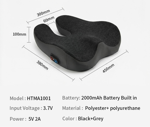 Heated Massage Seat Cushion with 3D Roller, Ergonomic Memory Foam Chair Pad for Home Office,Anjuny - One Stop Cooling& Heating solution Manufactor,Heated Massage Seat Cushion with 3D Roller, Ergonomic Memory Foam Chair Pad for Home Office