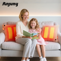 Anjuny Rechargeable Nano Sliver Quilted Heating Pillow 5V USB Wireless Therapy Electric Heating Throw Cushion Body Back,Anjuny - One Stop Cooling & Heating solution Manufactory,Cozy Heated Pillow Cushion