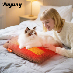 Anjuny Rechargeable Nano Sliver Quilted Heating Pillow 5V USB Wireless Therapy Electric Heating Throw Cushion Body Back,Anjuny - One Stop Cooling & Heating solution Manufactory,Cozy Heated Pillow Cushion