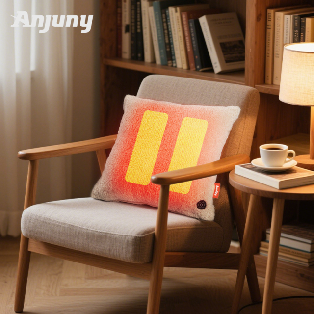 Anjuny Rechargeable Nano Sliver Quilted Heating Pillow 5V USB Wireless Therapy Electric Heating Throw Cushion Body Back,Anjuny - One Stop Cooling & Heating solution Manufactory,Cozy Heated Pillow Cushion