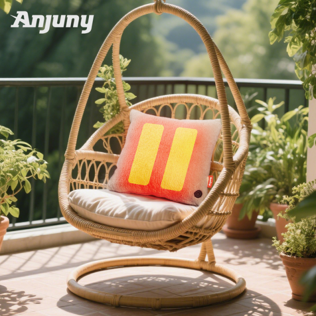 Anjuny Rechargeable Nano Sliver Quilted Heating Pillow 5V USB Wireless Therapy Electric Heating Throw Cushion Body Back,Anjuny - One Stop Cooling & Heating solution Manufactory,Cozy Heated Pillow Cushion
